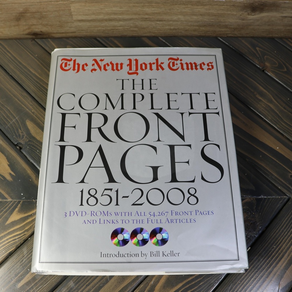 The New York Times Complete Front Pages 1851-2008 Hardcover Book 3 DVD-ROMs